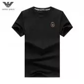 t-shirt manche courte emporio armani round embroidered eagle black